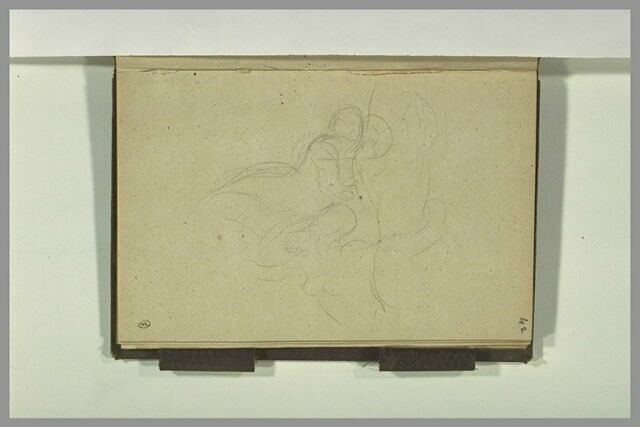 Etude de figure à demi-couchée