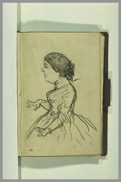 Etude d'une femme vue en buste et de profil