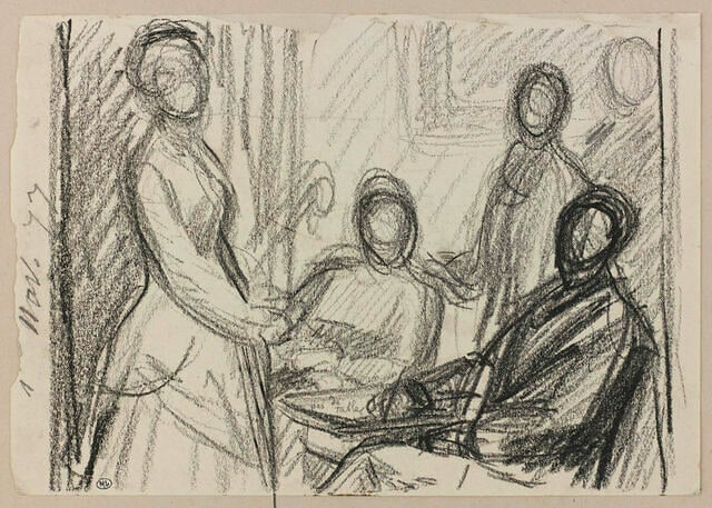 Etude pour le portrait de la famille Dubourg