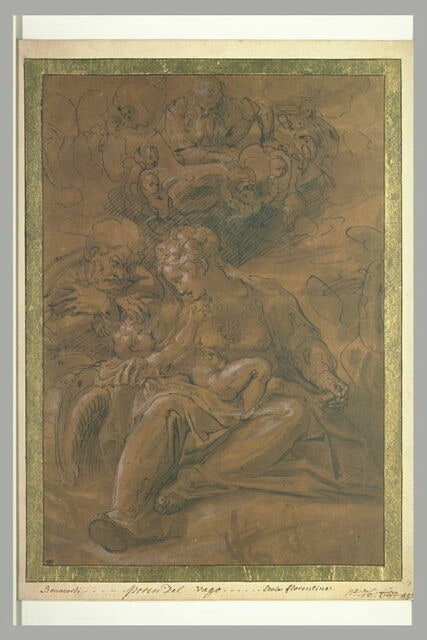 Sainte Famille avec Dieu dans les nuées