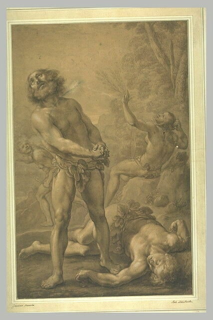 Adam et Eve pleurant la mort d'Abel