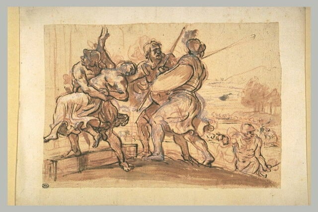 Enlèvement d'une femme par des soldats