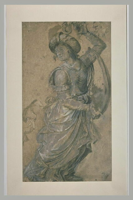 Femme drapée, debout, s'avançant vers la droite (Sibylle?)