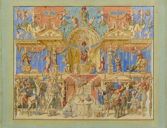 Modèle de tapisserie pour "Le Triomphe de Mars"