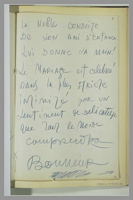 Note manuscrite