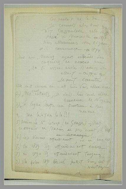 Note manuscrite
