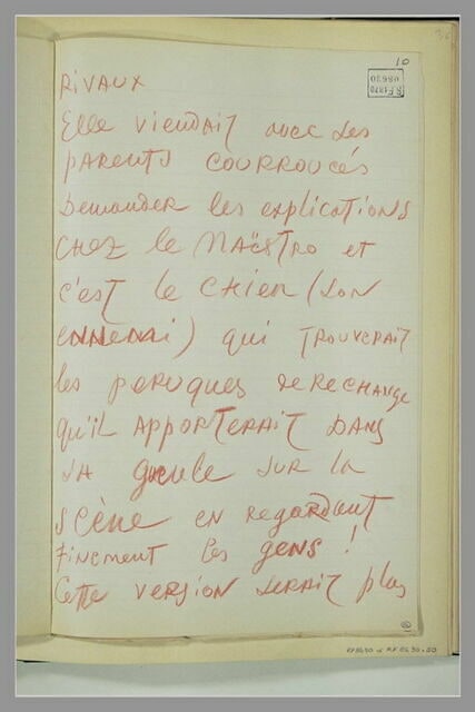 Note manuscrite