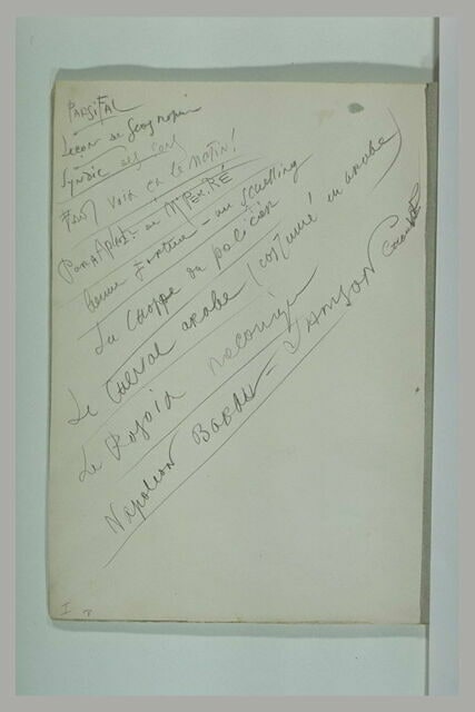 Notes manuscrites