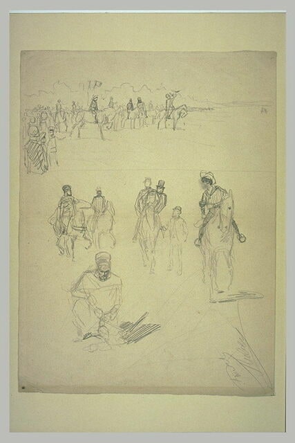 Etude pour 'Une chasse au faucon à Saint Germain-en-Laye'