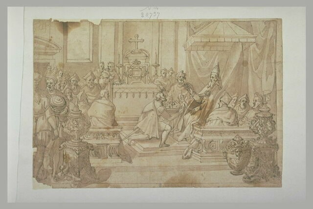 Jules III restituant le Duché de Parme à Ottavio Farnese