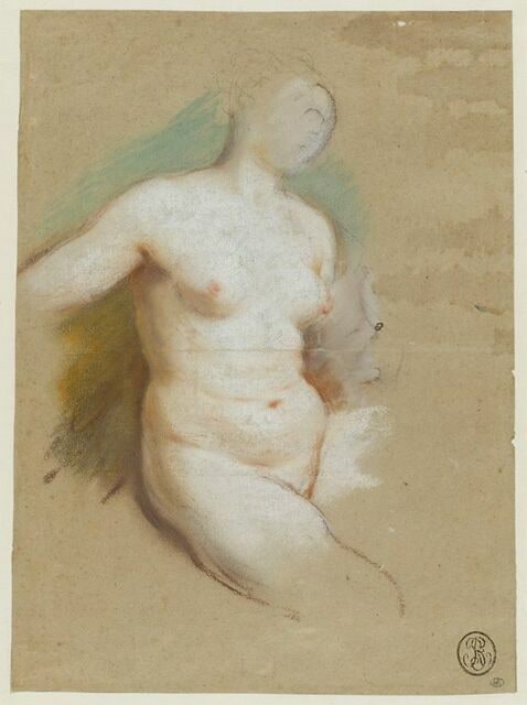 Femme nue, assise