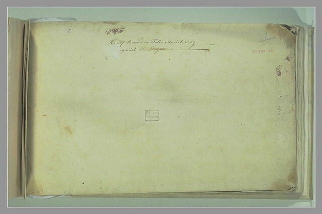 Inscription à l'encre : 'Half-bound in folio musik way against Tuesday'