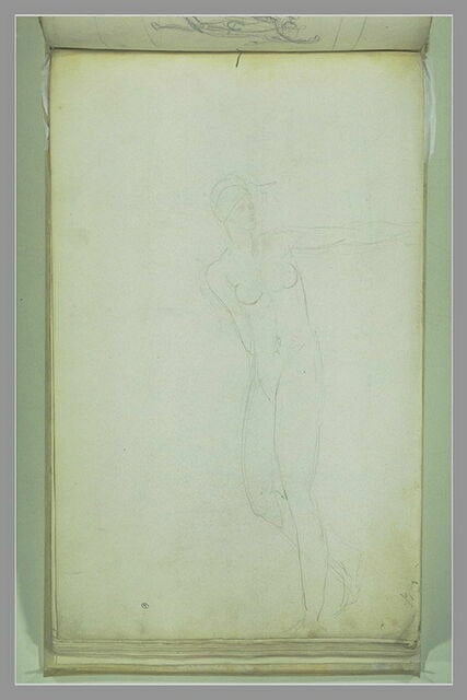 Etude de femme nue debout