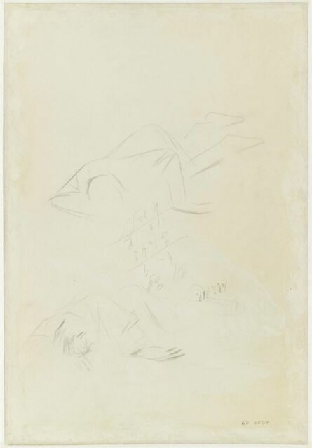 Croquis d'un homme à terre