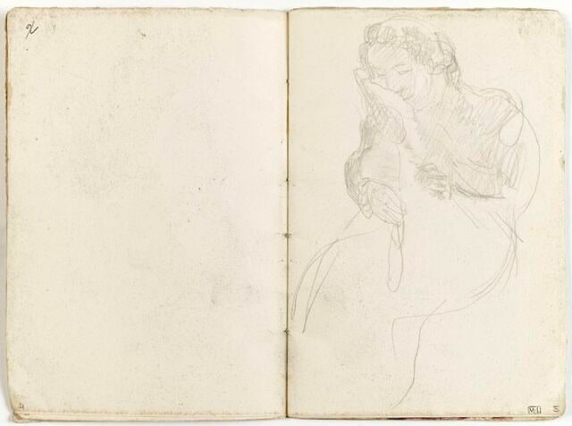 Croquis d'une femme assise