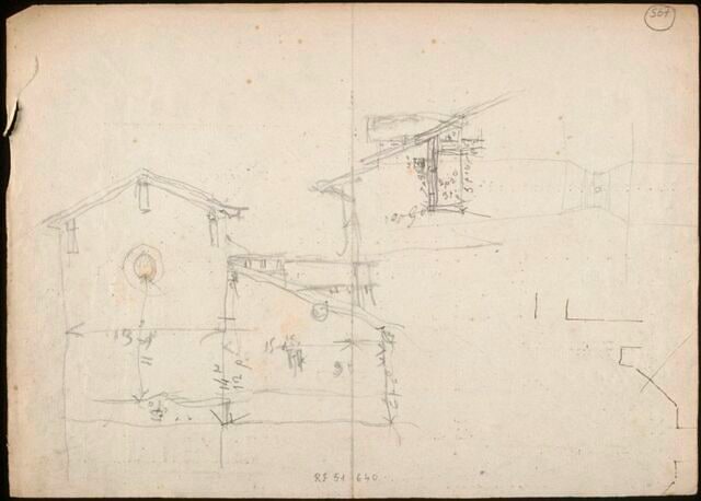 Esquisse d'élévation d'une maison