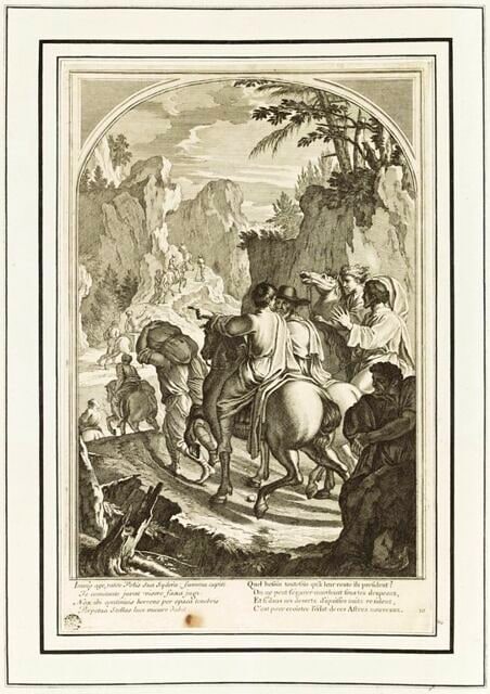 La vie de Saint Bruno, fondateur de l'ordre des Chartreux : Saint Hugues conduisant Saint Bruno et ses compagnons dans la solitude de la chartreuse