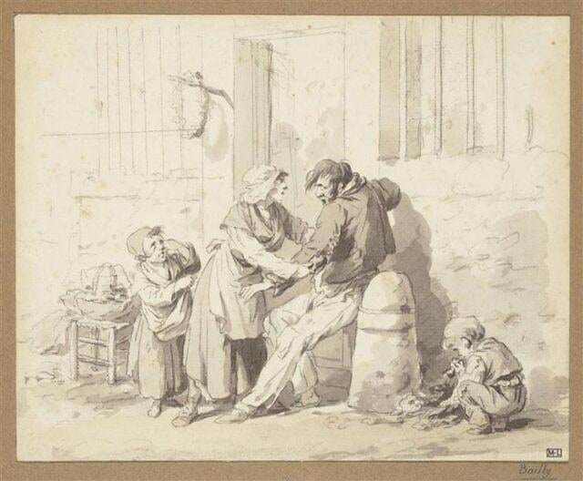 Ivrogne et sa famille, scène populaire