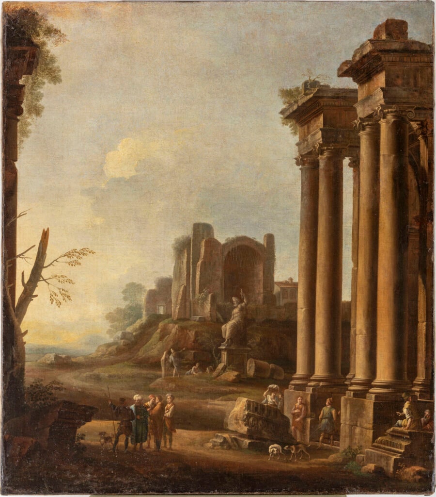 Landscape with Roman ruins