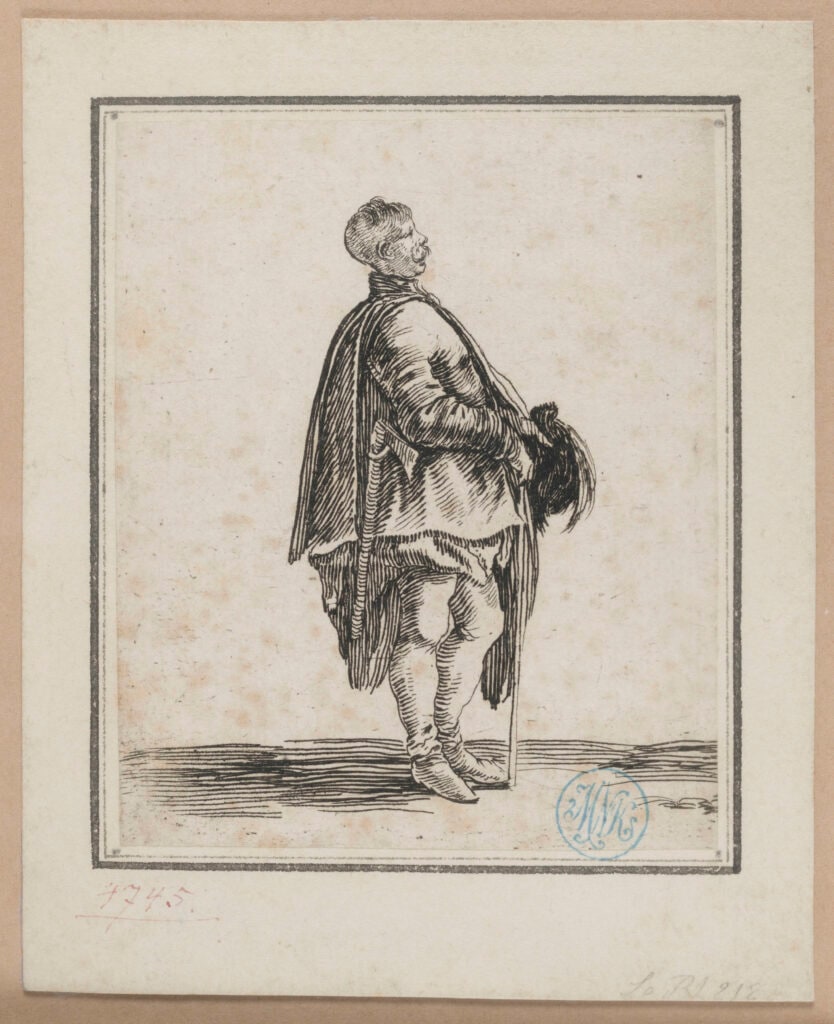 Pole with a bare head, turned right