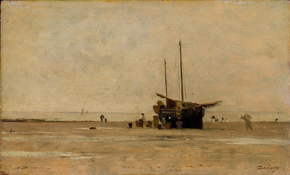 Картина. Морской берег. Виллервиль.