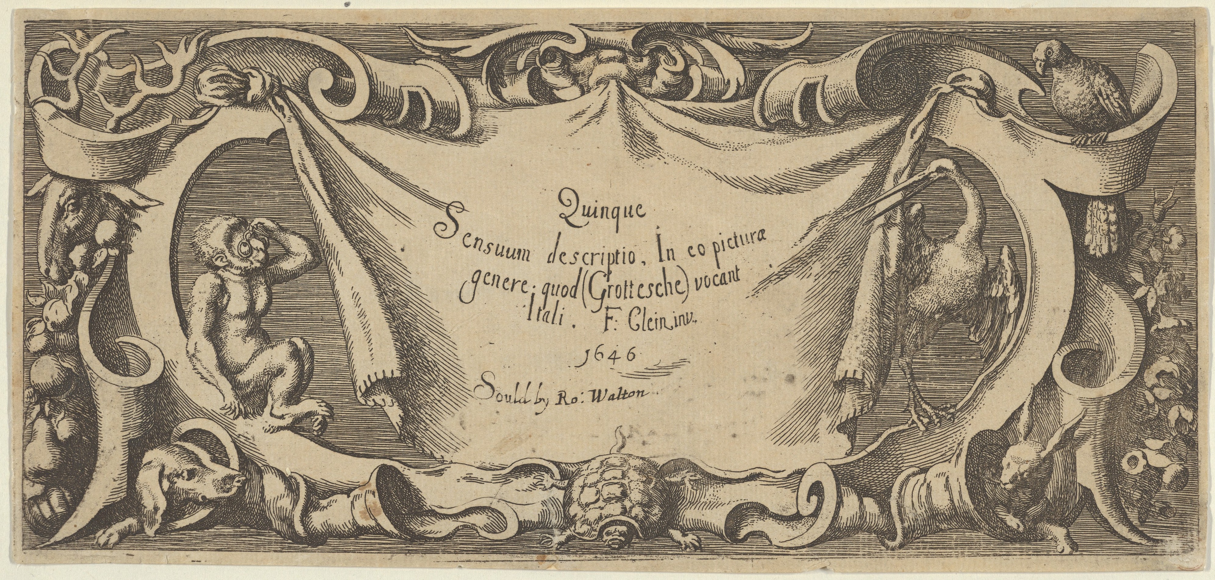 Title Plate, from Quinque Sensuum