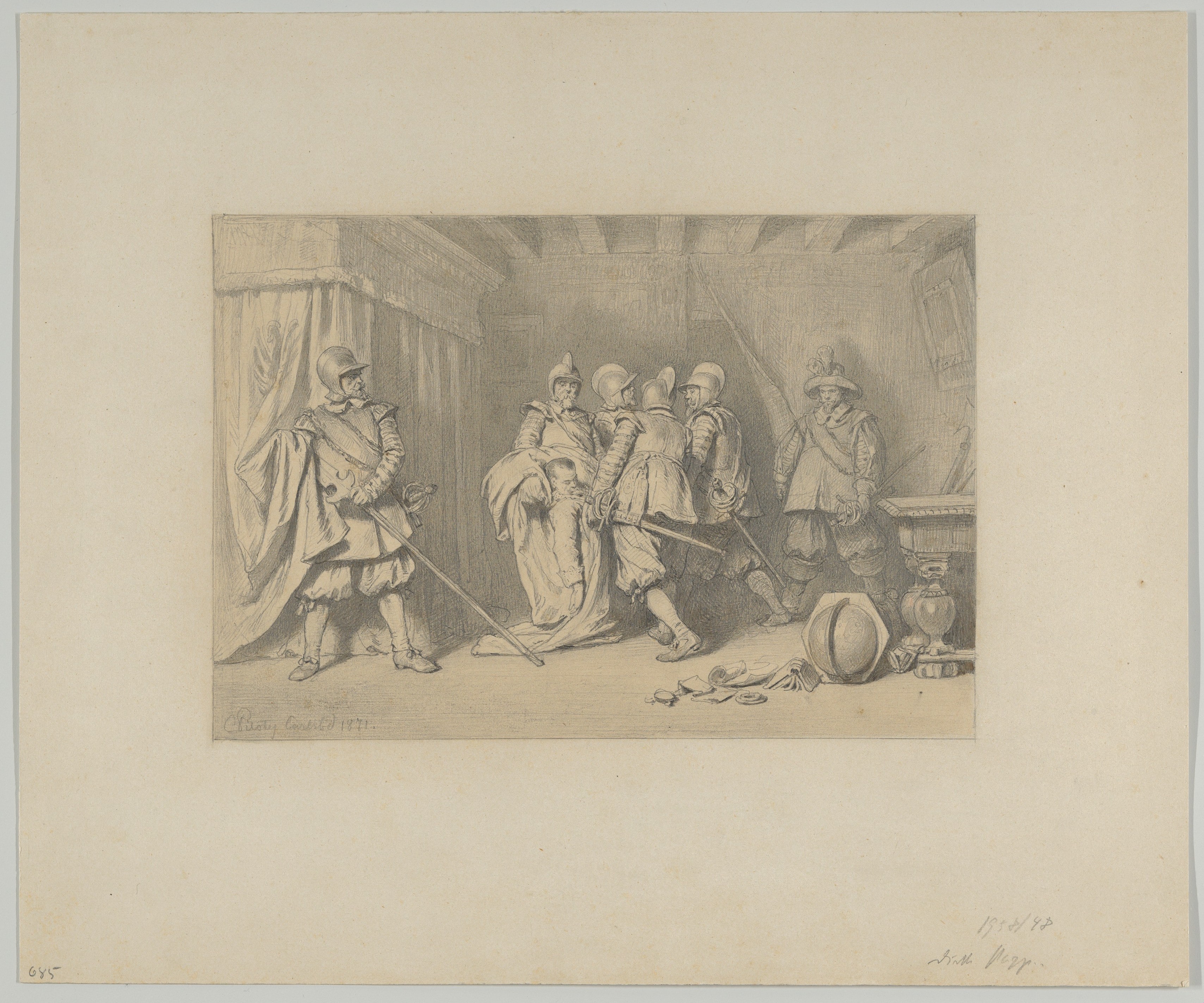 The Dead Wallenstein Being Carried Away by Soldiers