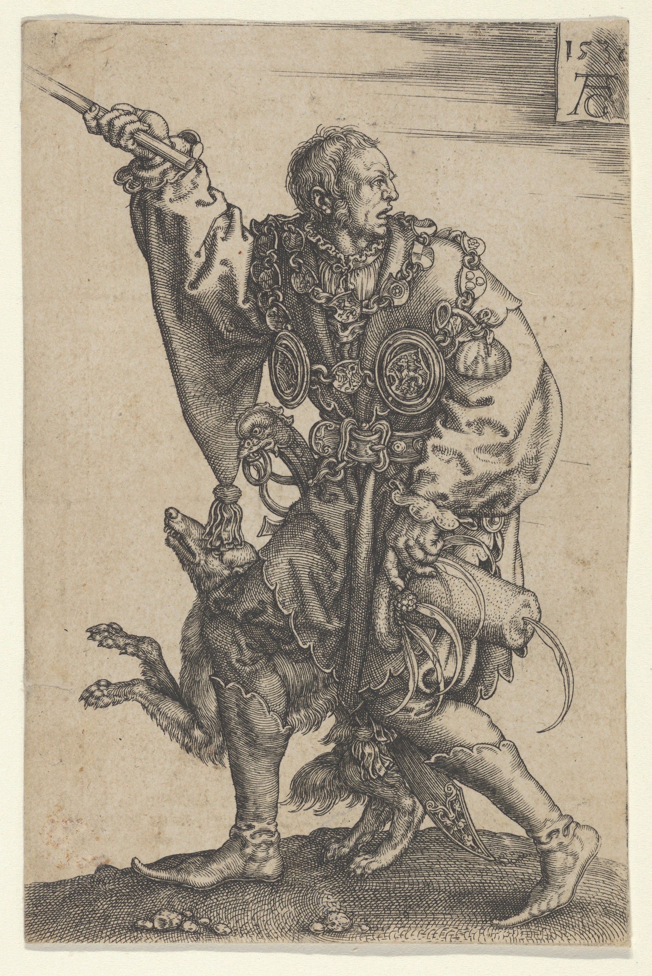 Master of Ceremonies with a Dog, from "The Large Wedding Dancers"
