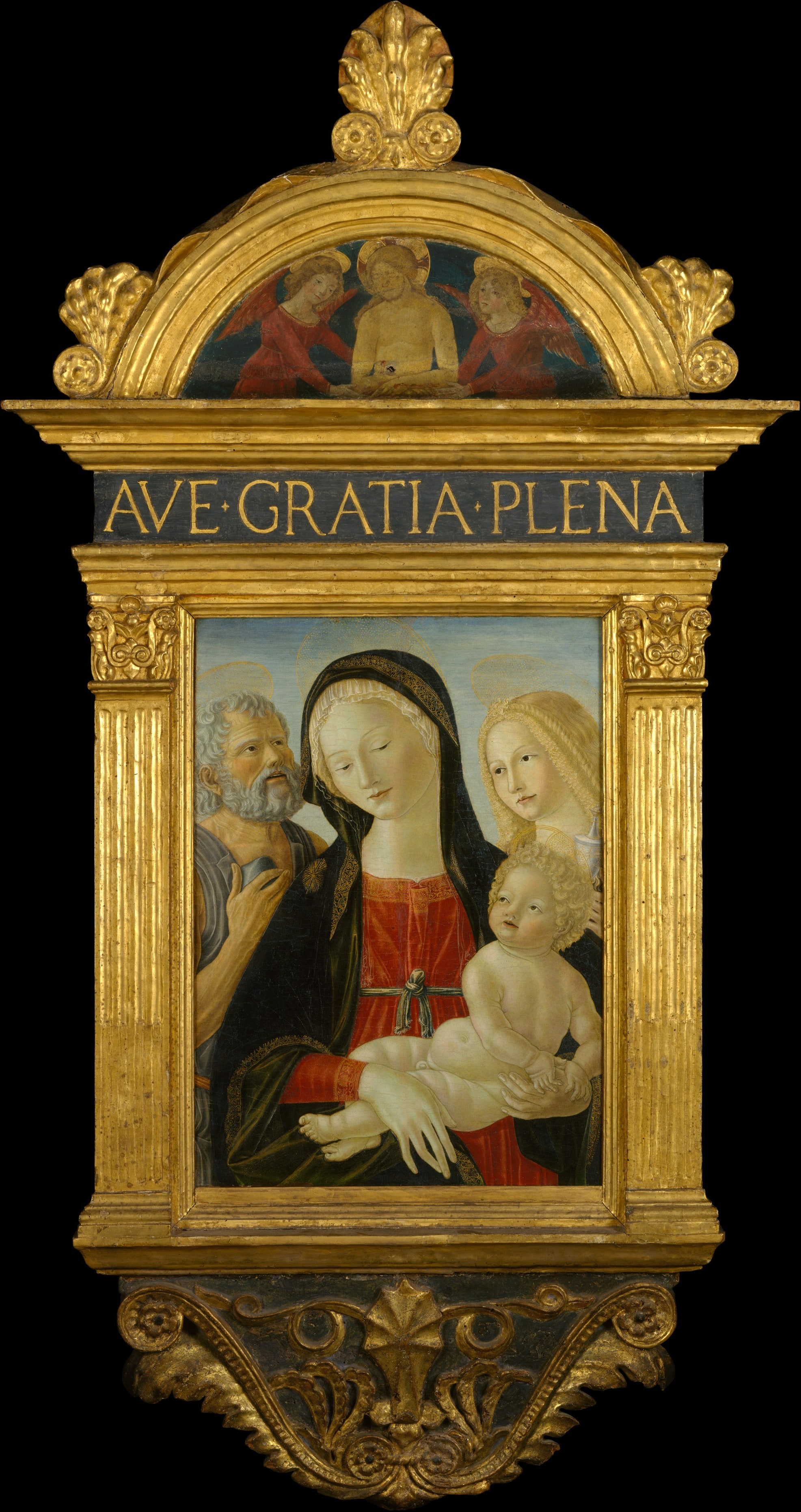 The Man of Sorrows with Two Angels