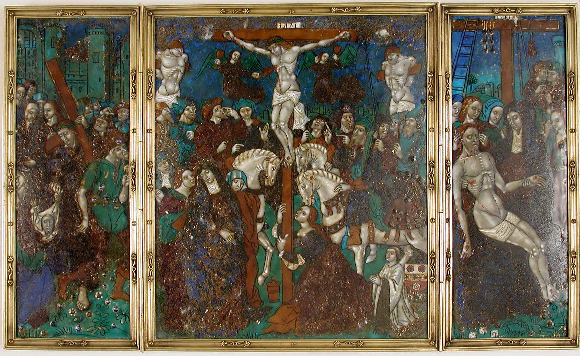 Triptych with The Way to Calvary, Crucifixion, and Descent from the Cross
