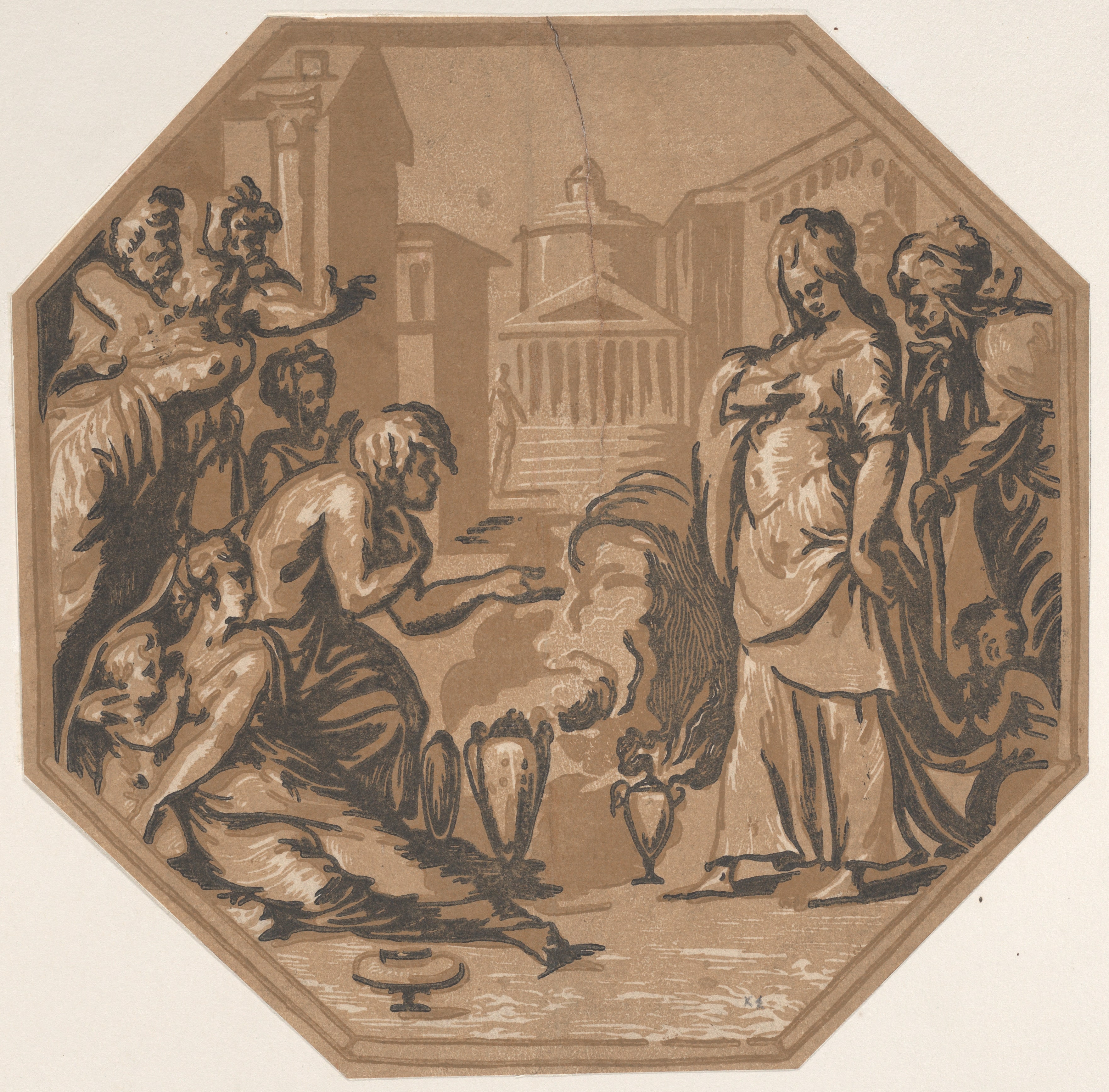 People paying homage to Psyche's beauty