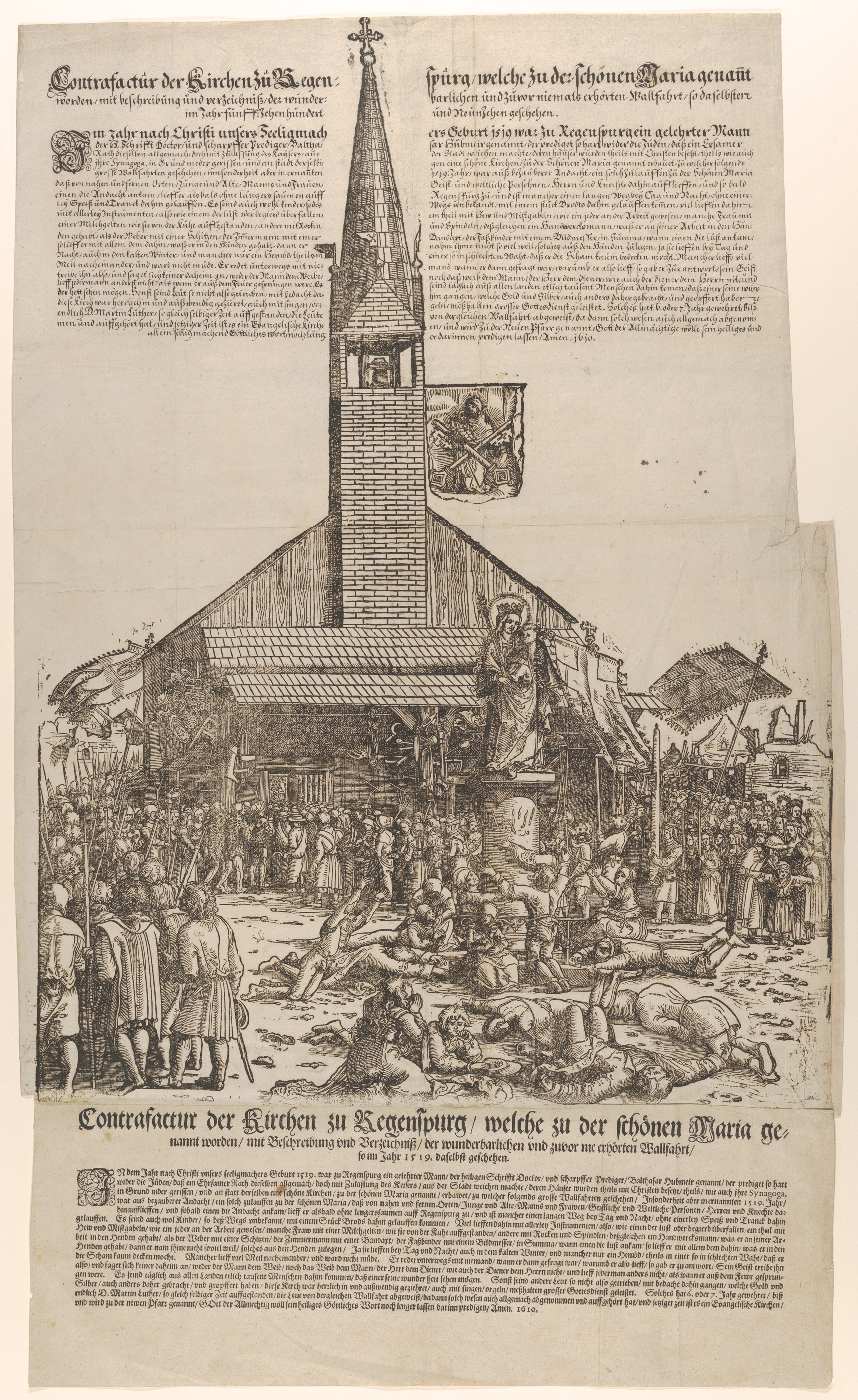 Pilgrims at the Church of the 'Beautiful Virgin' at Regensburg