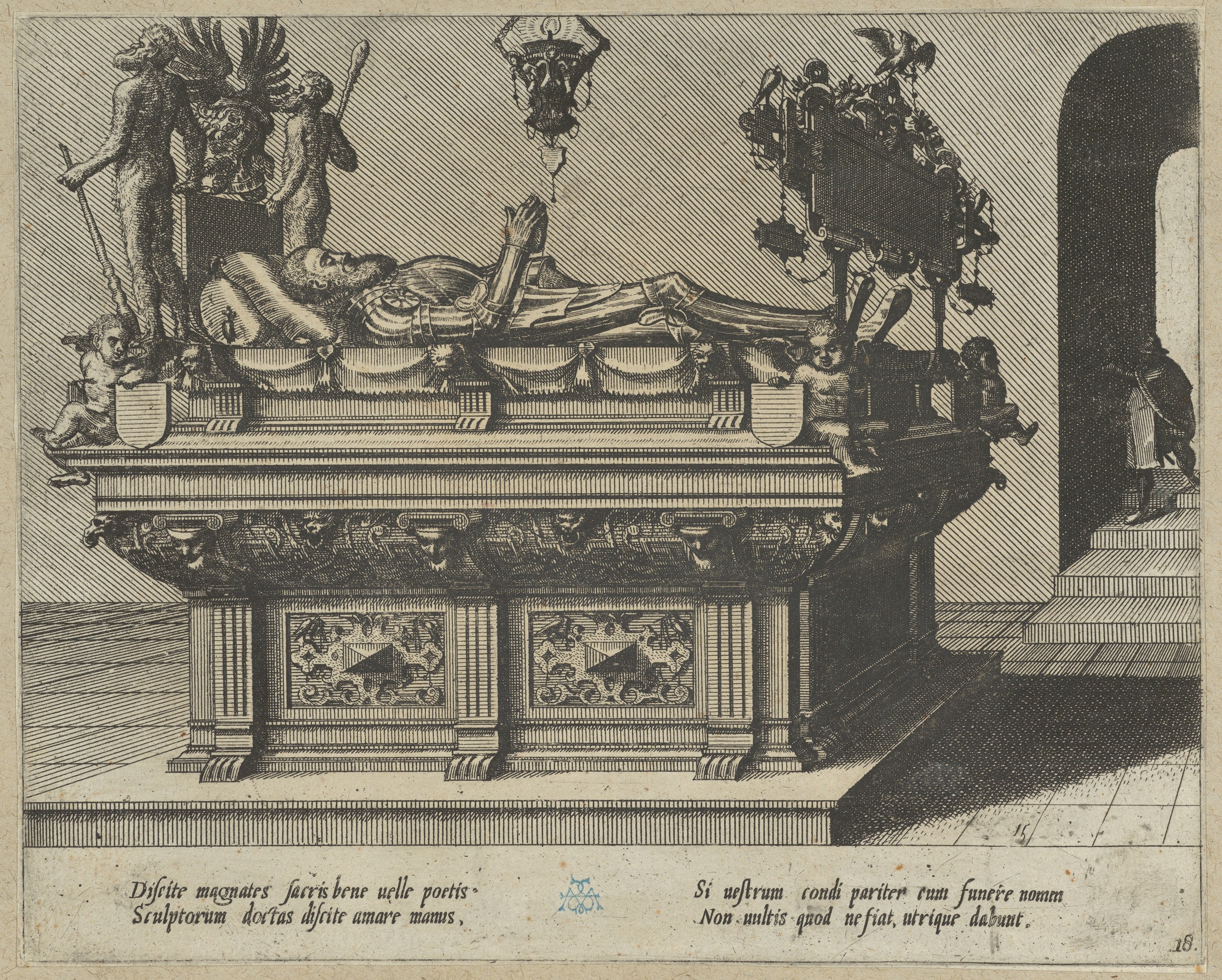 Twenty album pages with prints from the series ‘Coenotaphiorum’