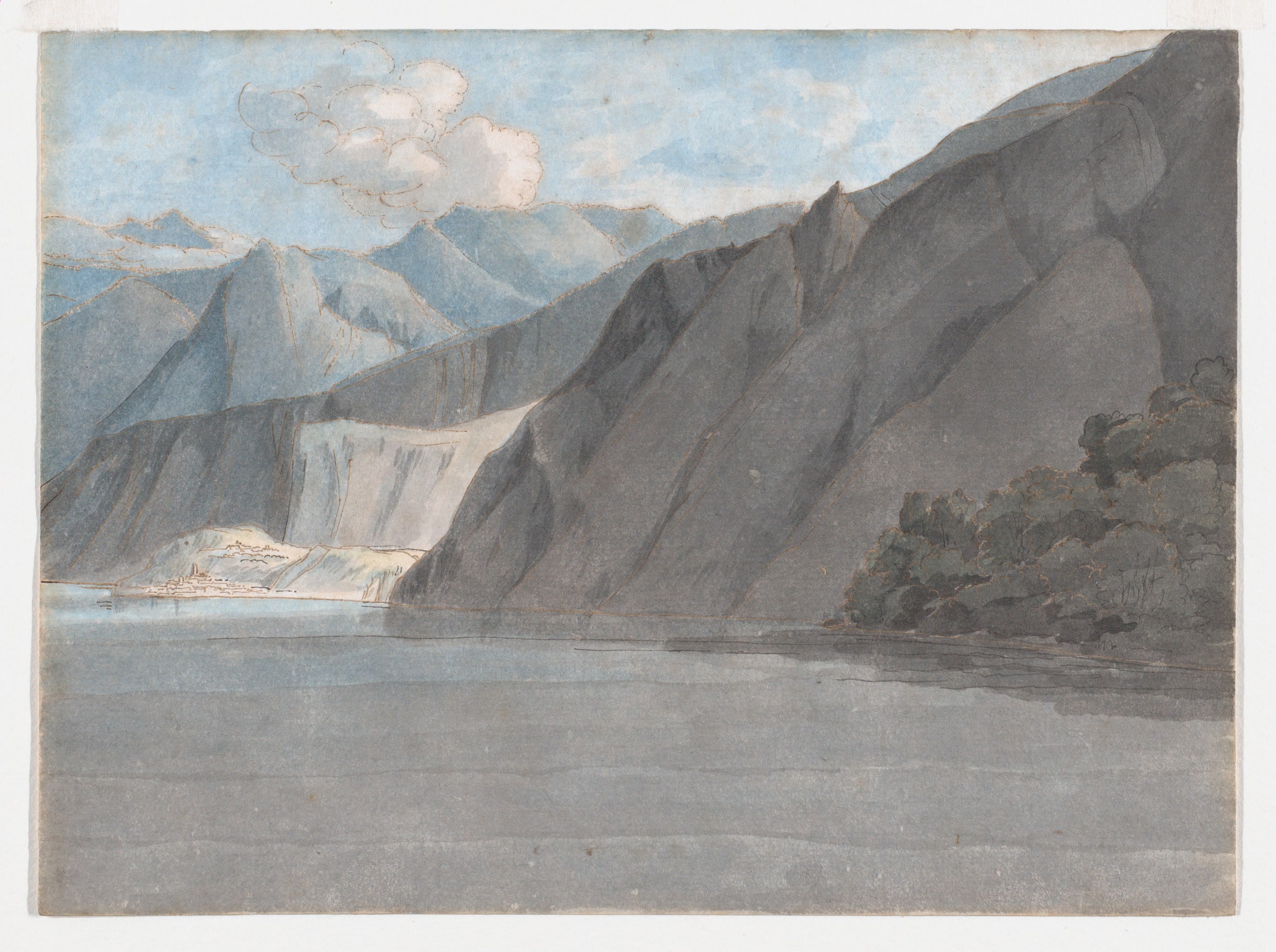 View of Lake Como with Monte Leoni
