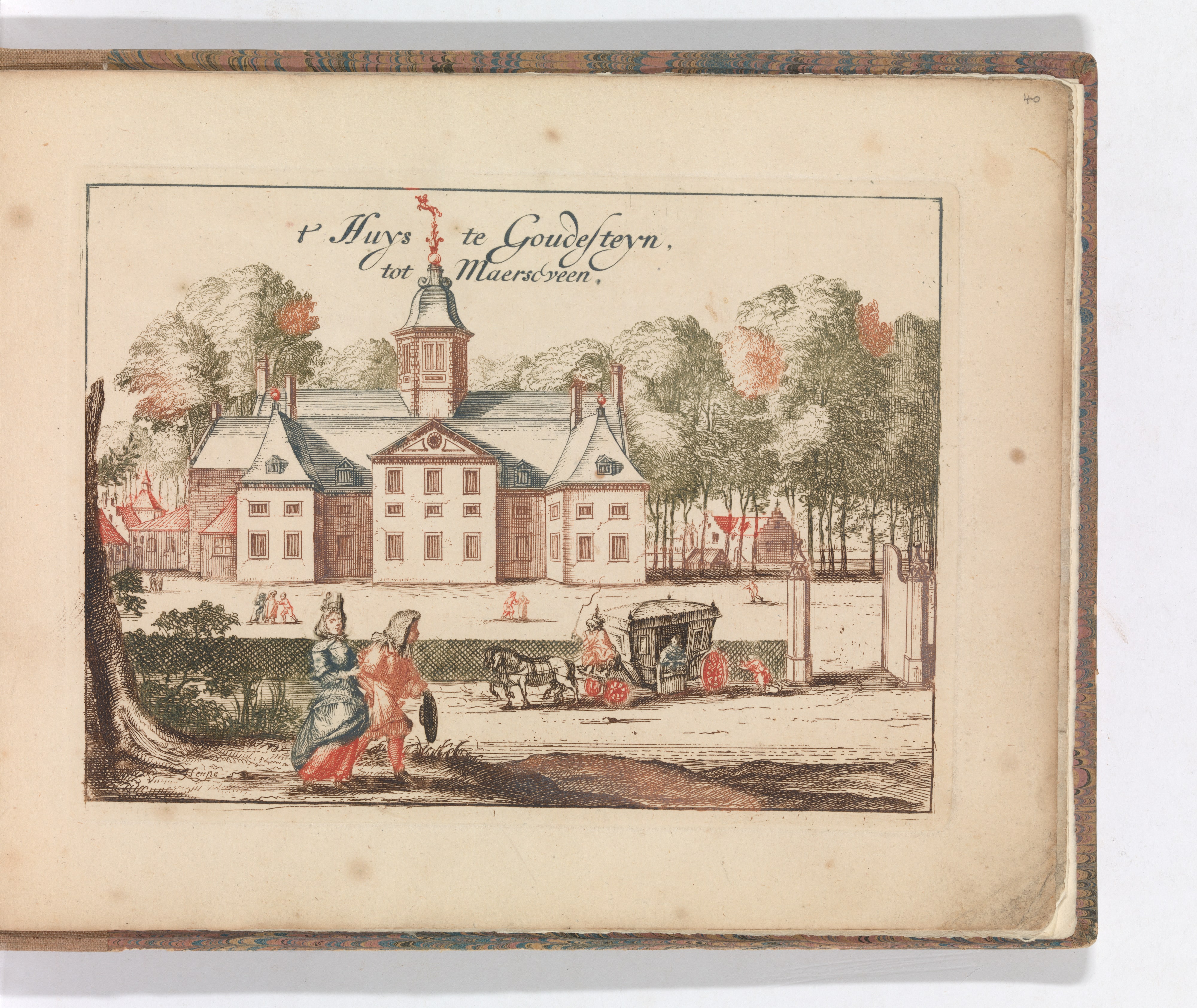 ' 't Huys te Goudesteyn tot Maerseveen'  in: Tooneel Der Voornaamste Nederlands Huizen, En Lust Hoven, Naar T Leven Afgebeeld