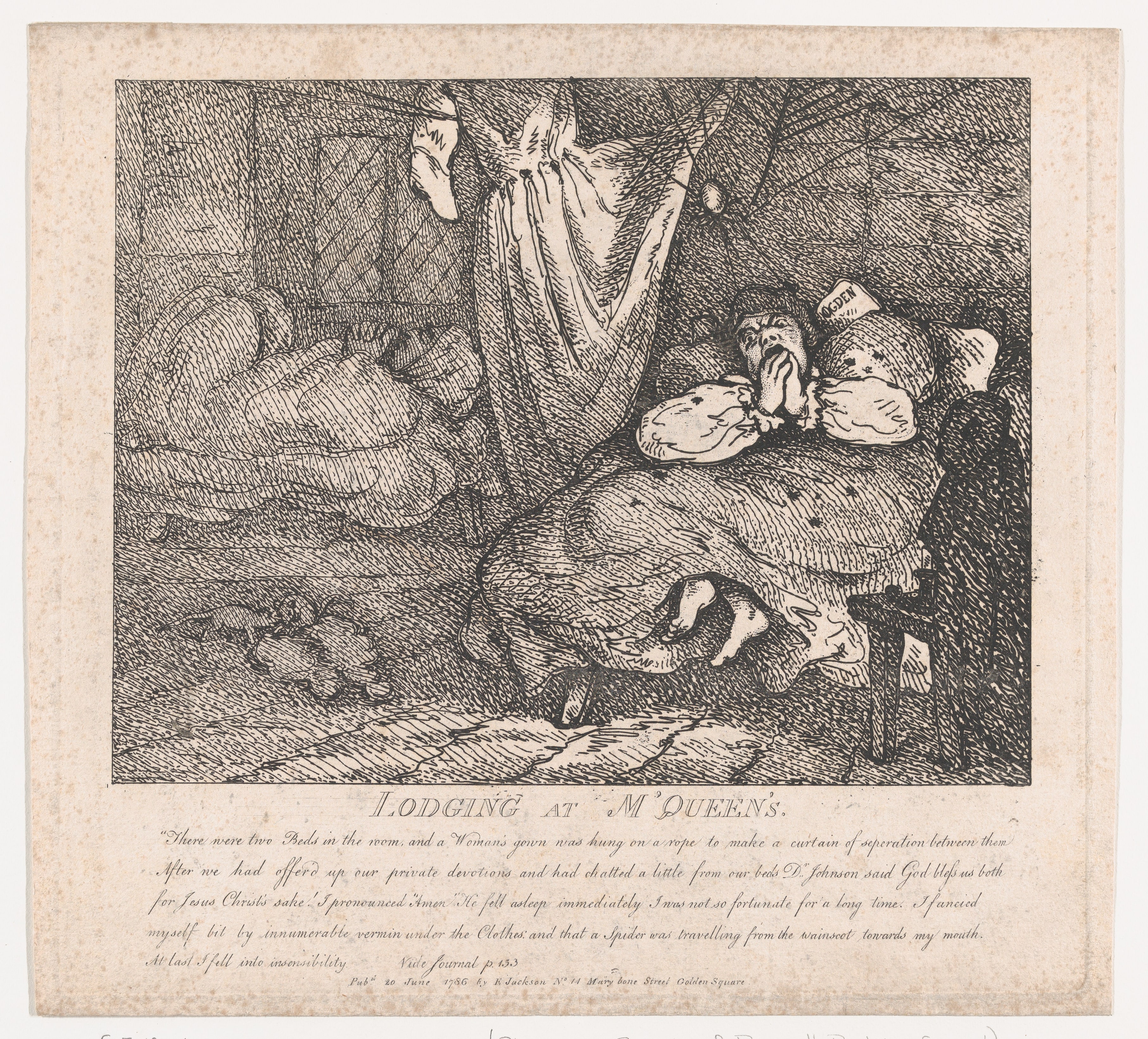 Lodging at M'Queen's (Picturesque Beauties of Boswell, Part the Second)