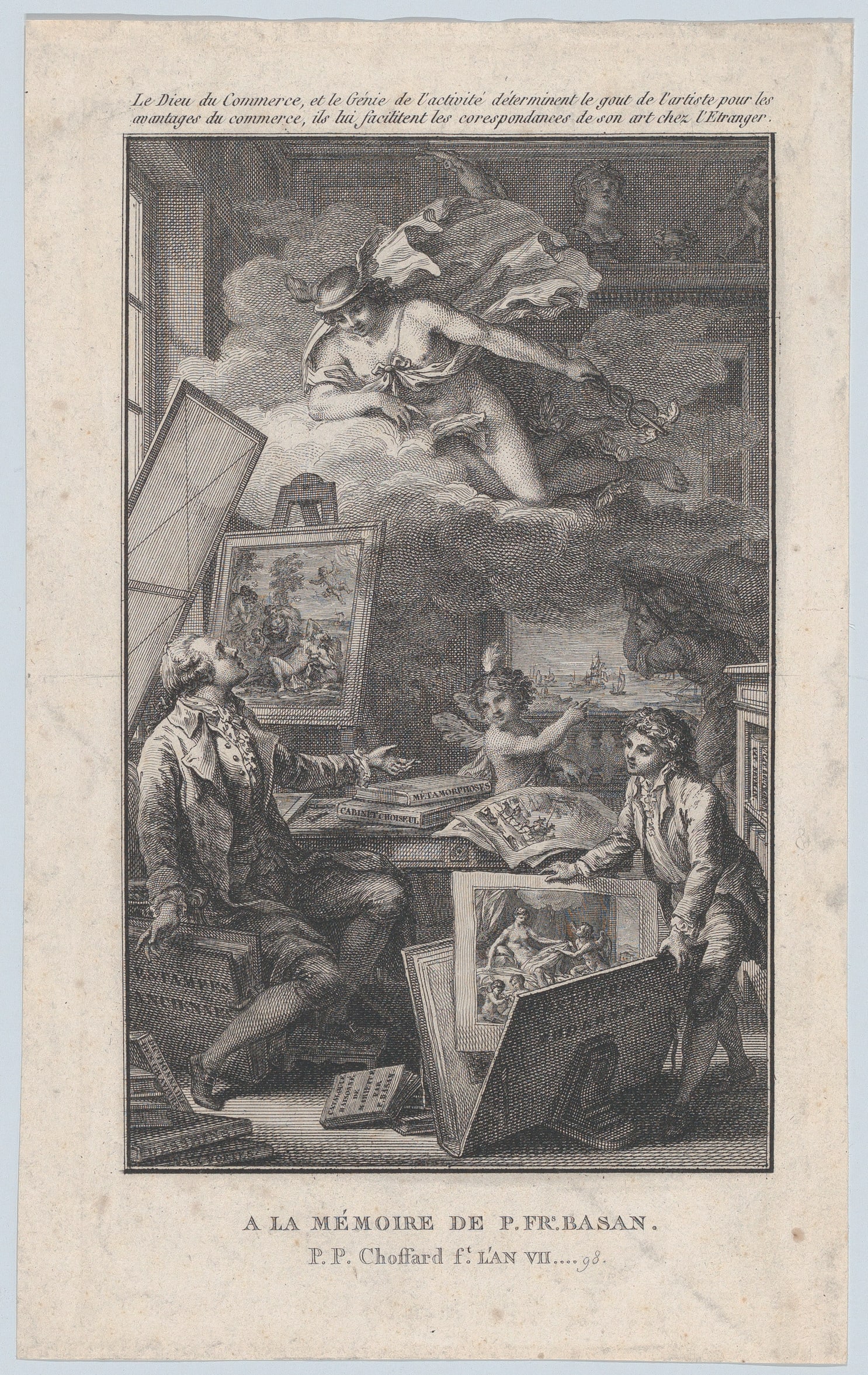 In Memory of P. FR. Basan, an engraving for the catalogue of the collection of P.-F. Basan