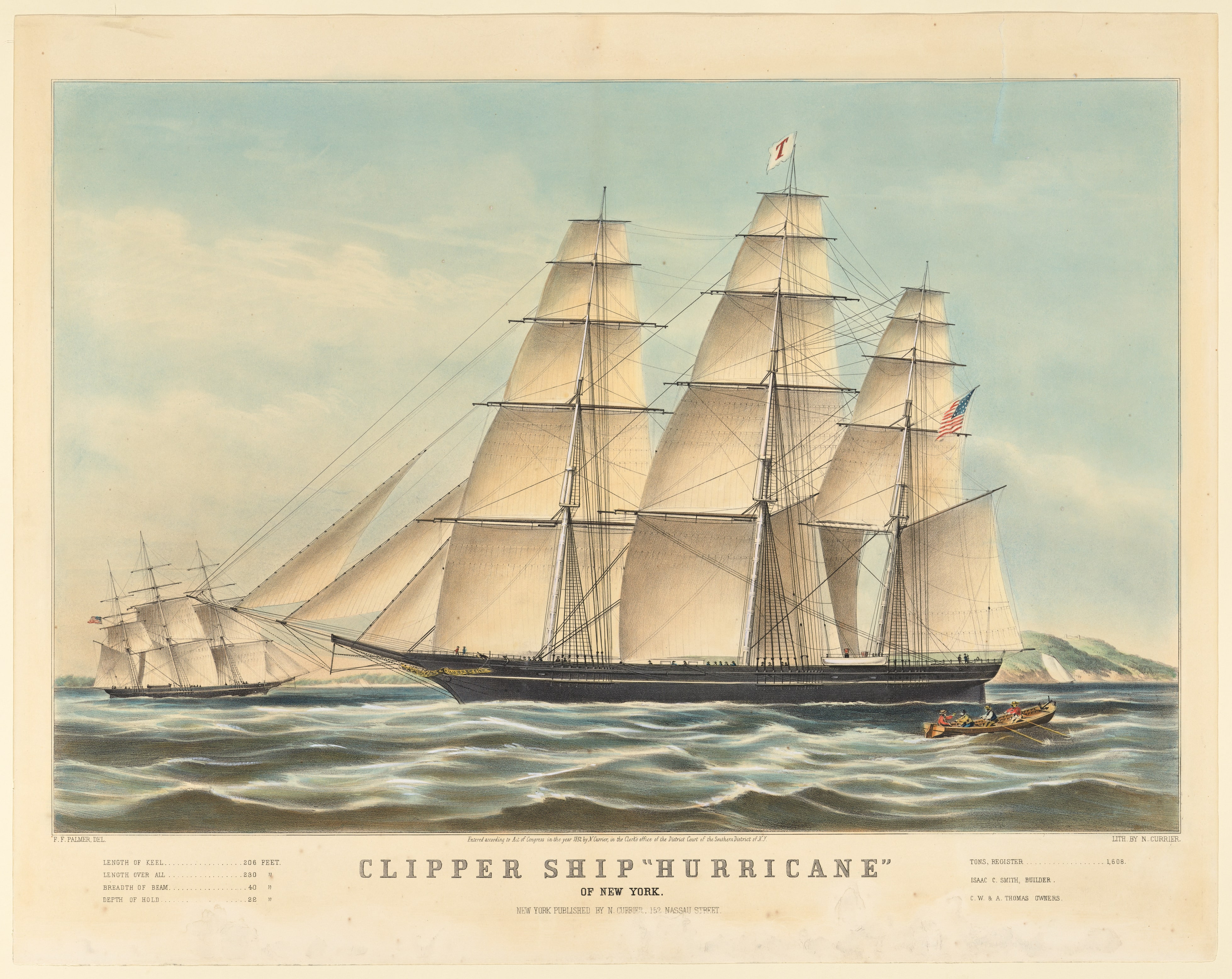 Clipper Ship "Hurricane" of New York