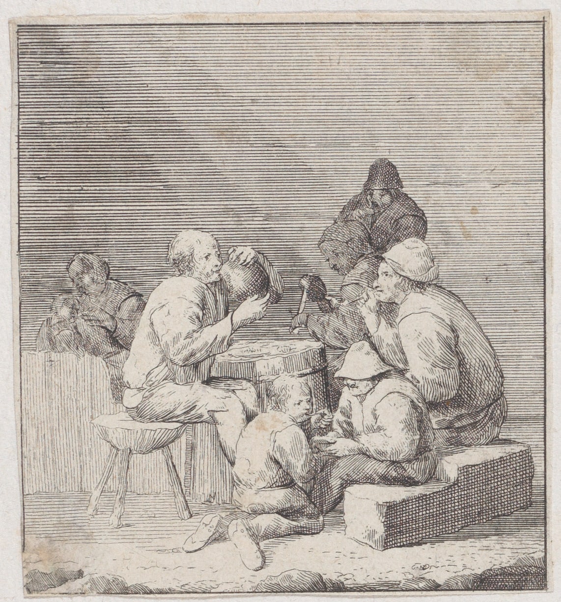 Man drinking from a pitcher