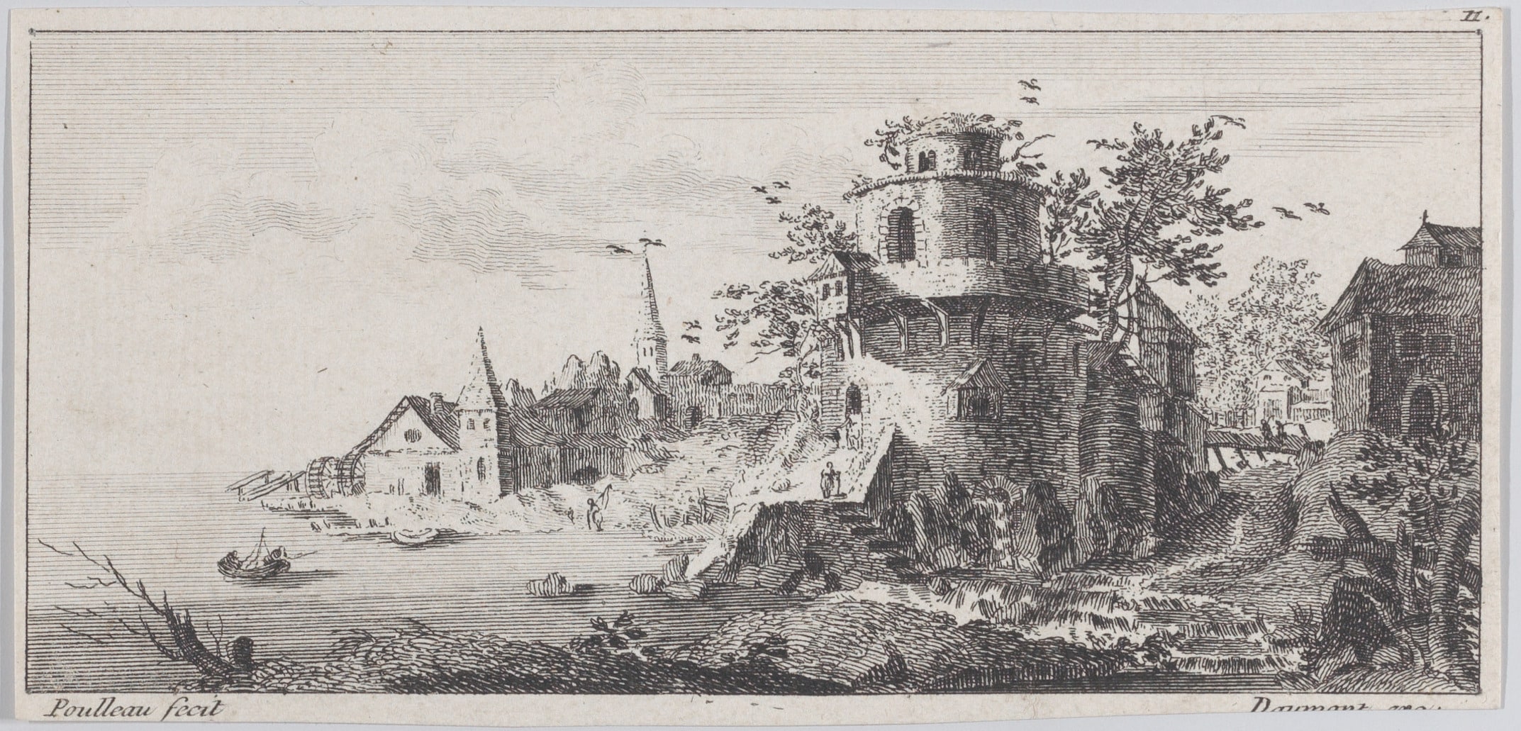 Landscape with round tower