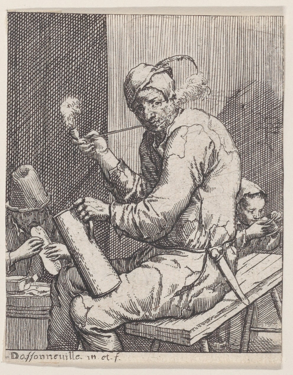 Man seated smoking