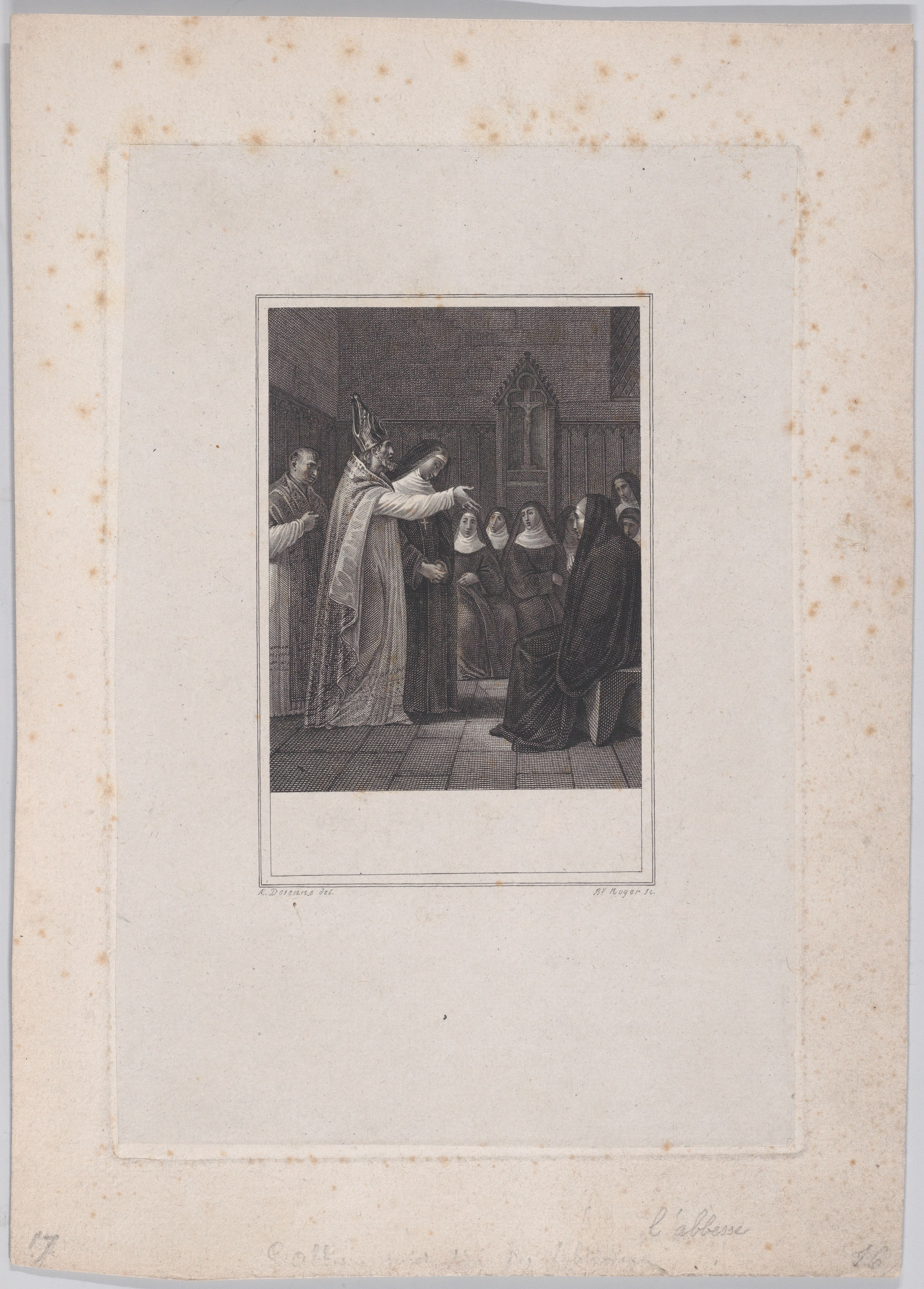 A priest and a group of nuns