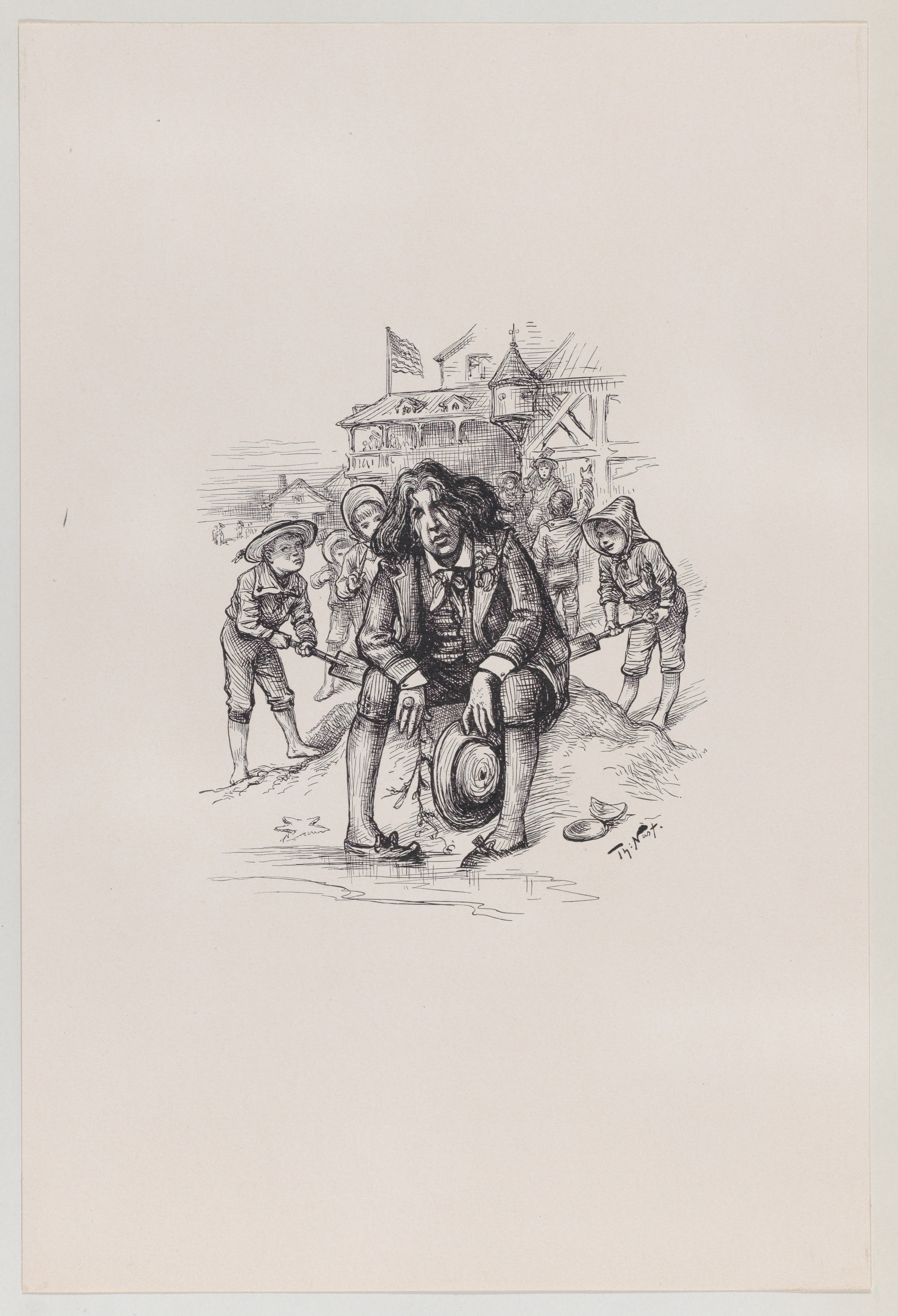 Oscar at the Sea-Shore (published in "Harper's Bazar," August 26, 1882)