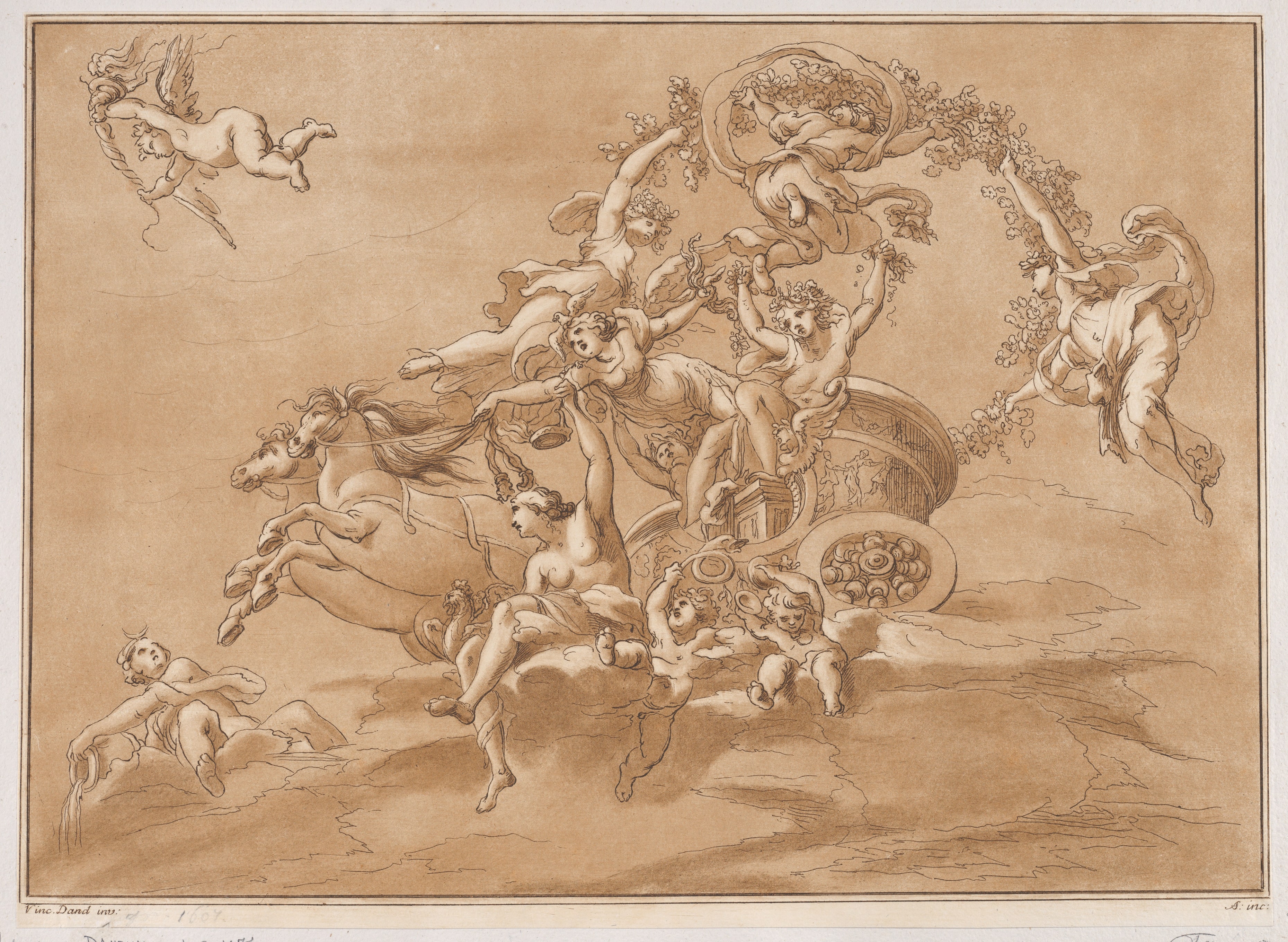 A goddess in a chariot