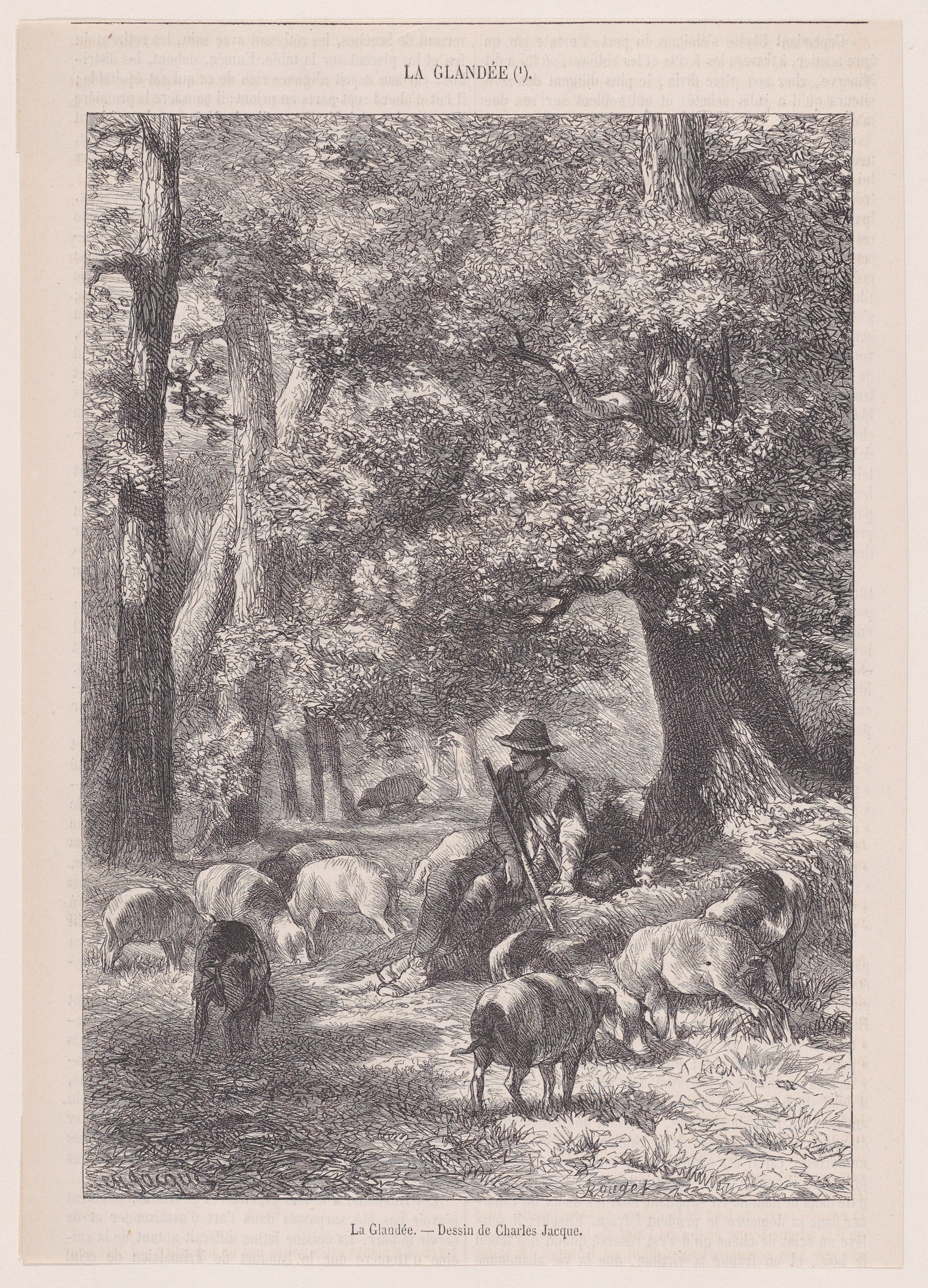La Glandée; from Magasin Pittoresque