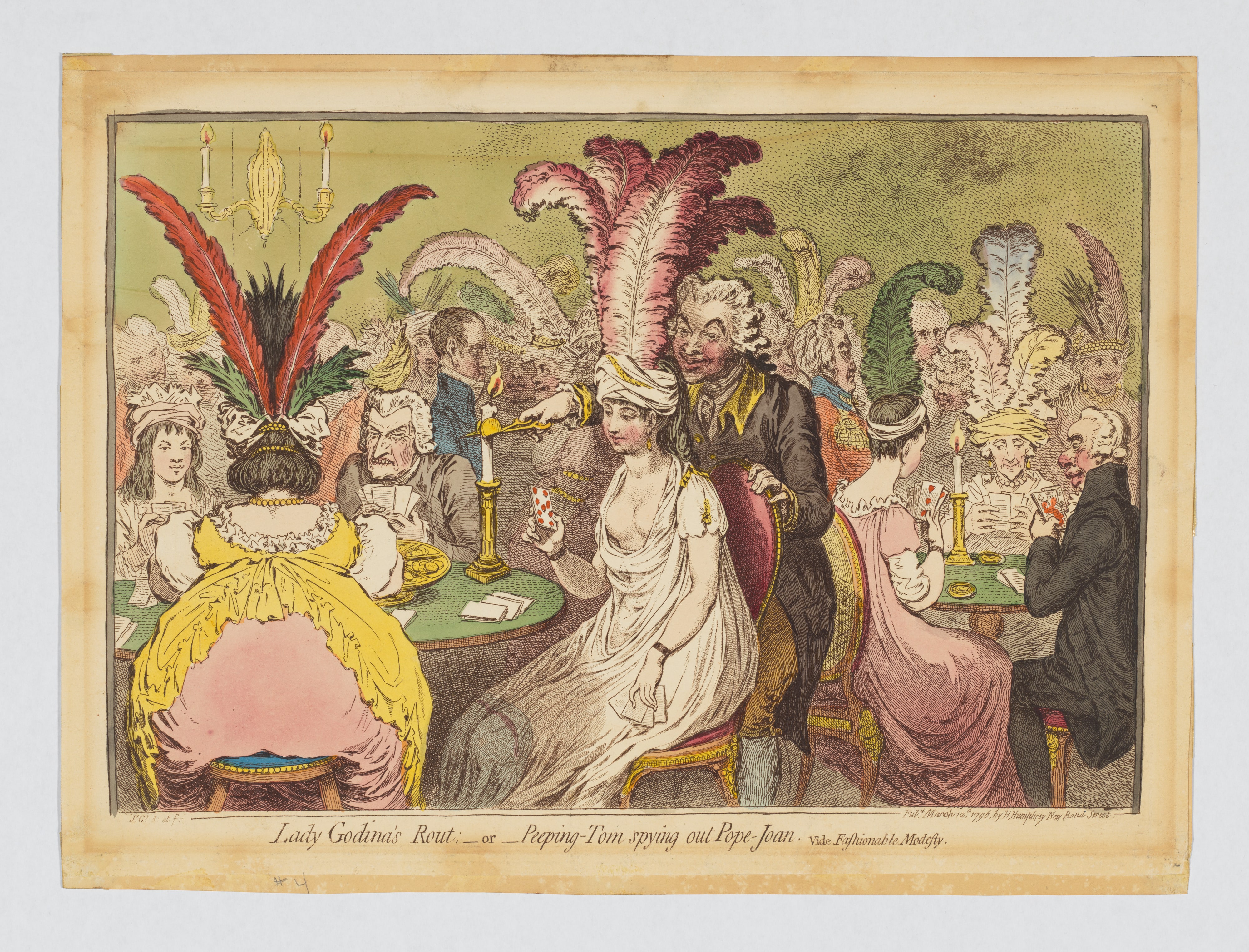 Lady Godina's Rout:–or– Peeping-Tom spying out Pope Joan, vide Fashionable Modesty