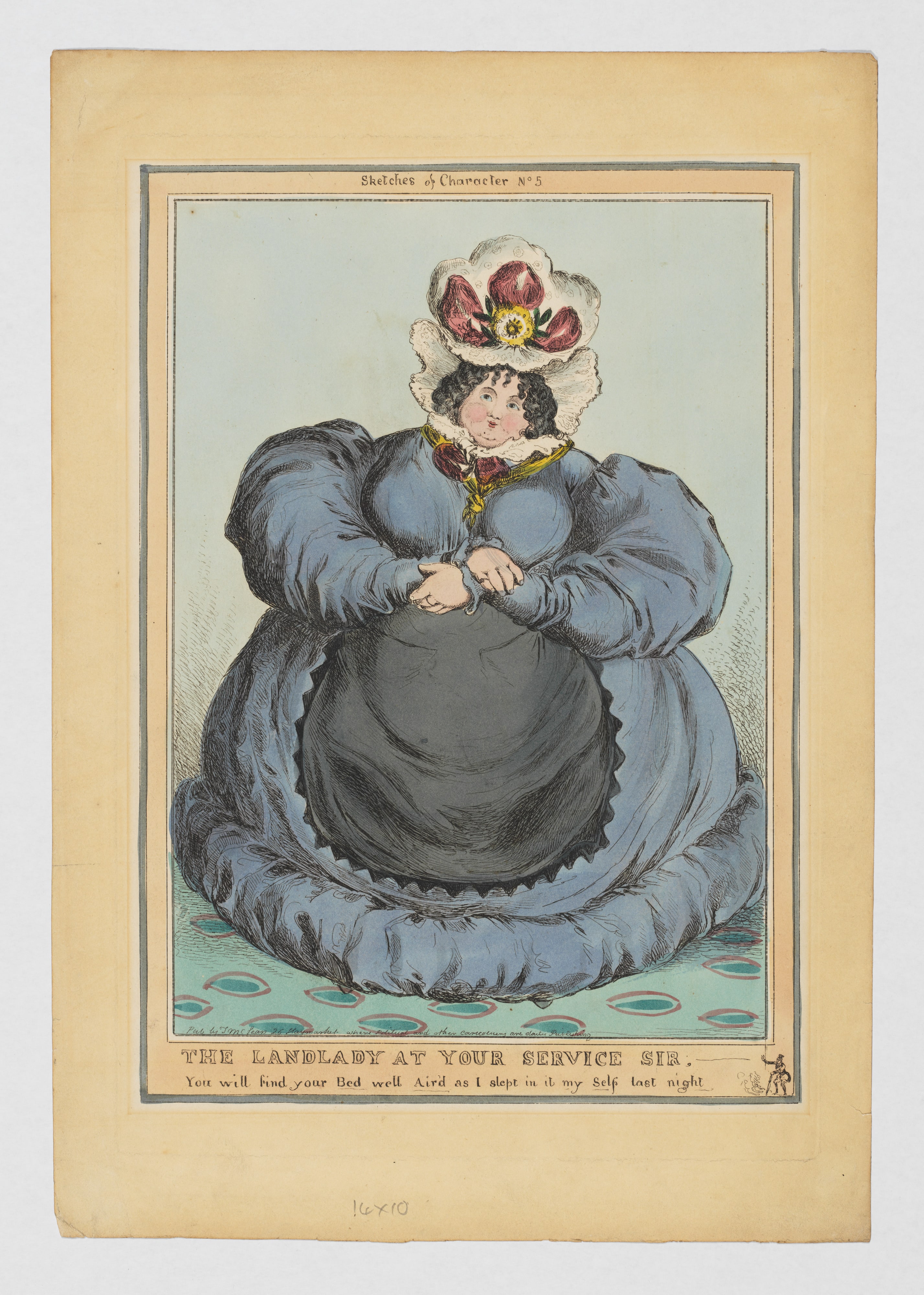 The Landlady at Your service Sir. – You will find your Bed well Air'd as I slept in it my Self last night: Sketches of Character, no. 5