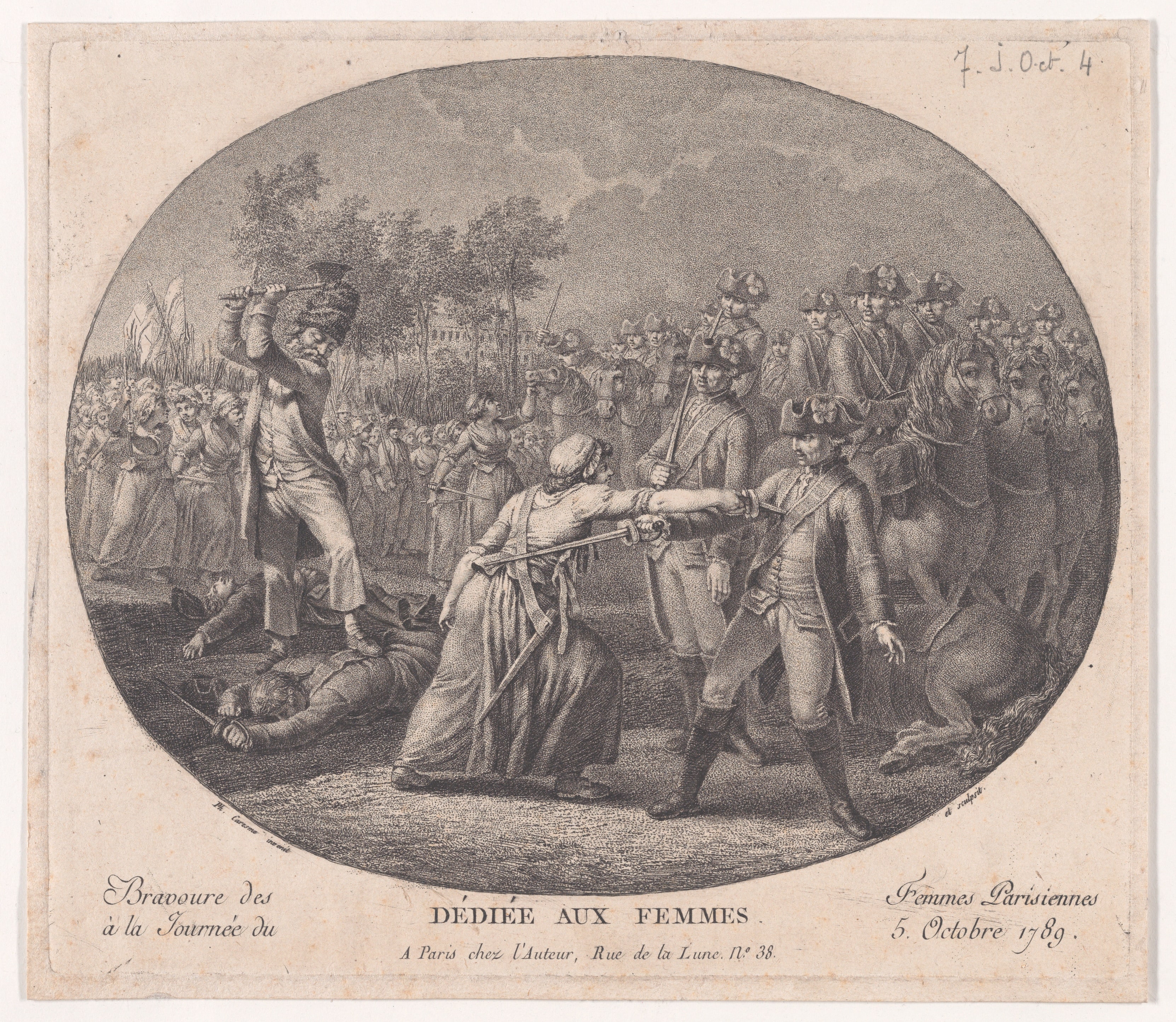 The Bravery of Parisian Women on October 5, 1789