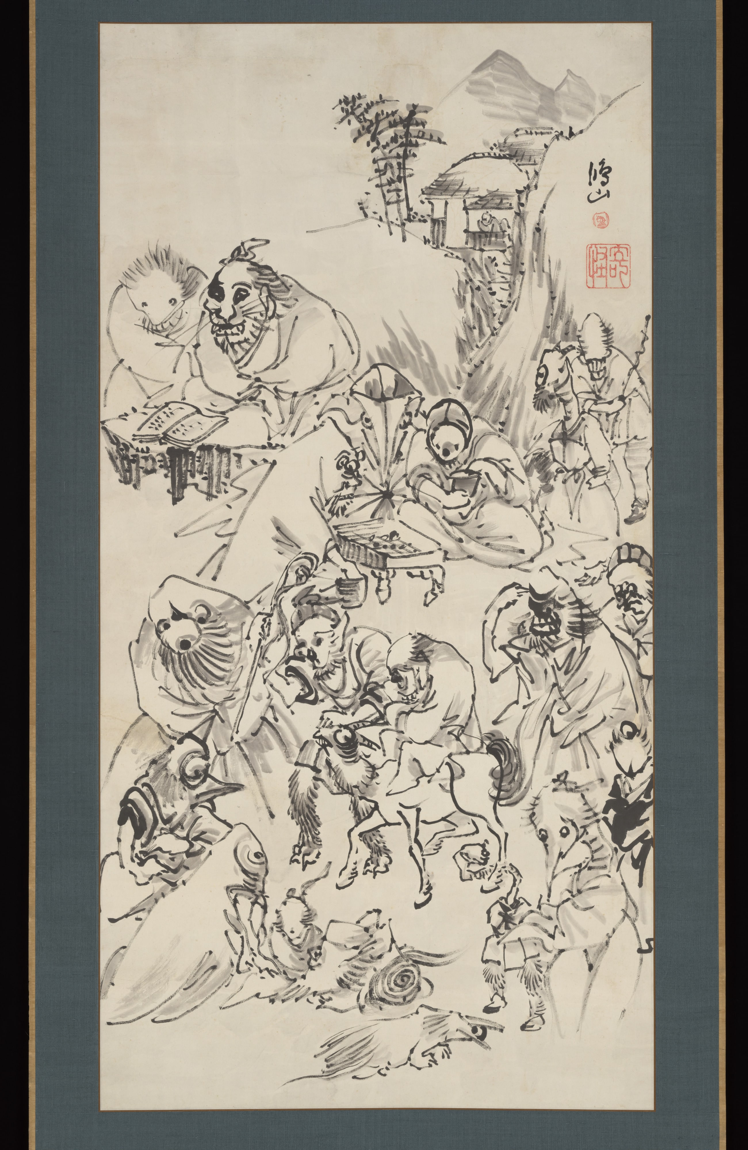 高井鴻山筆　妖怪図|Demons and Monsters