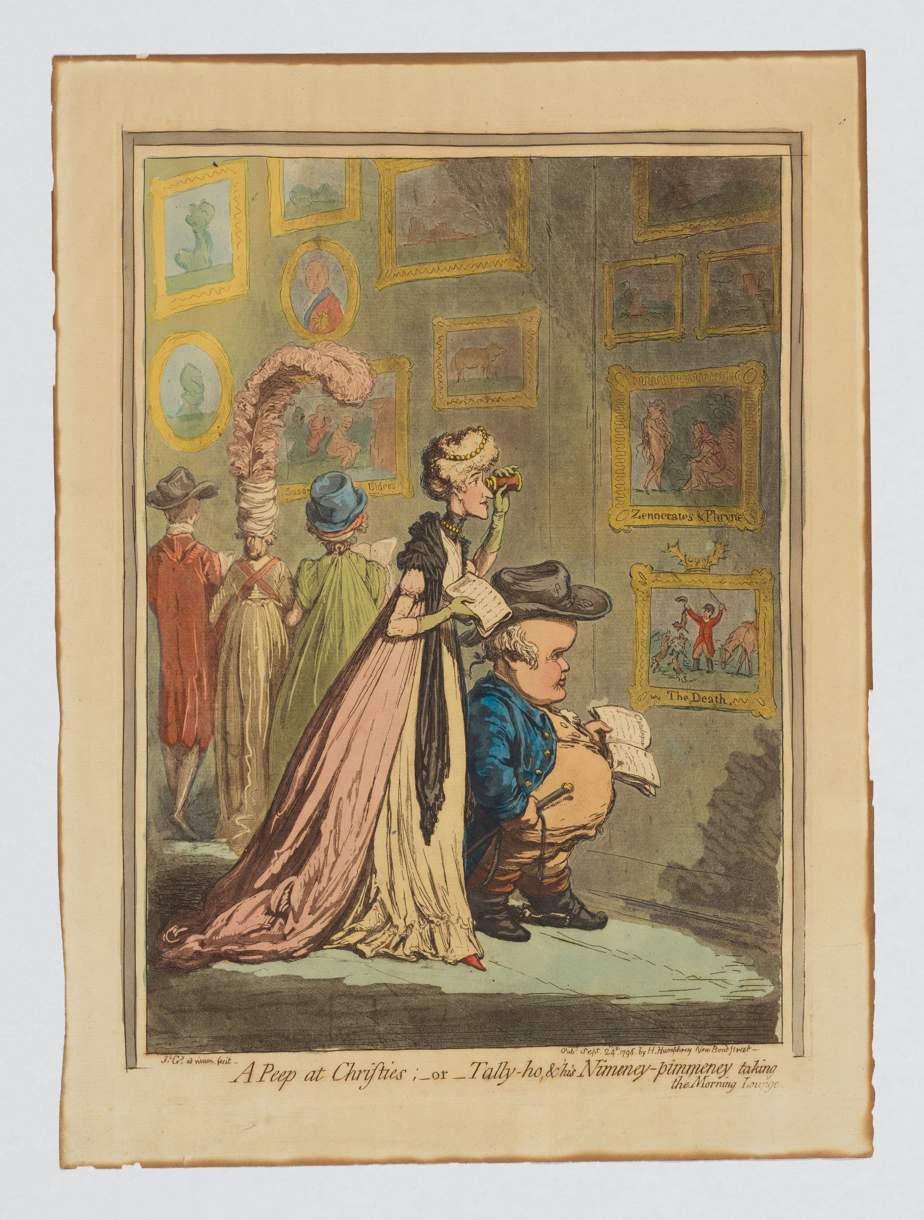 A Peep at Christies;–or–Tally-ho & his Nimeny-pimeney taking the Morning Lounge